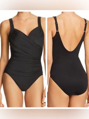 New Miraclesuit Must Have Sanibel Ruched One Piece Swimsuit